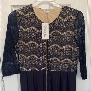 Navy blue lace dress size XL